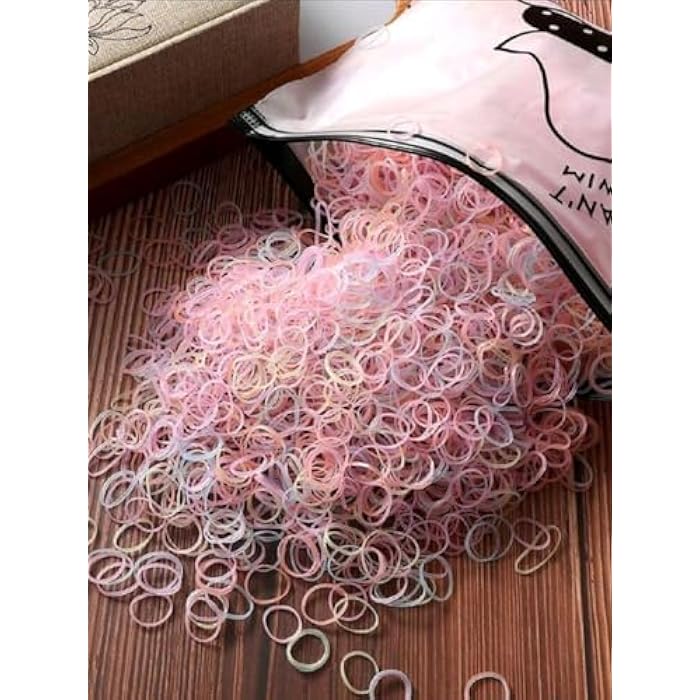 2000pcs Small Elastic Hair Ties In Ziplock Bag, High Elasticity Strong Hold Hair Bands - Image 2